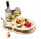 PEGSEN Couchbar Weinbar in Weiß mit 4 Glasschalen | PERSONALISIERBAR | Snackbox für Wein mit Getränkehalterung für Weingläser und Weinflasche | Sofabar für Snacks | Couch Tablett