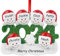 witfox personalisierte weihnachtskugeln mit 2/3/4/5/6 Namen - 2024 personalisierte weihnachtsdeko 3D Resin Schneemann, Weihnachtsanhänger personalisiert für Familie, Freunde-6