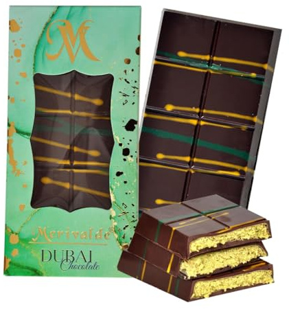 Dubai Schokolade 200g Dunkel -Doppelpack Pistazien & Kadayif (Merivalde 200g Dunkel)