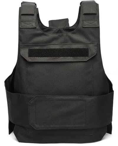 Xoeryoy Plate Carrier Vest Waterproof & Wear-Resistant Vest with Hollow Grooves Quick Release Costume with Hidden Pocket for Outdoor Training &