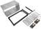 UGAR 14-003 182 x 102mm Universal Double DIN Installation Slot Metal Car Stereo Radio Mounting Frame 2DIN Universal Car Radio Adapter in-Dash Mounting Frame Complete Fitting Kit