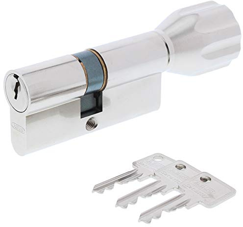 ToniTec Set aus einem Abus Türschloss Schließzylinder A93K mit Knauf + ToniTec Schloss Pflegespray 35/45K mm