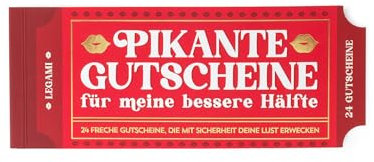Legami- Gutscheinbuch für Partner, Block mit 24 Sexy Gutscheinen, Geschenkidee für Den Valentinstag, in FSC-Papier
