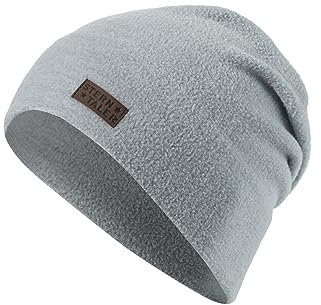 Sterntaler Baby Jungen Slouch-Beanie Melange Mütze - Kinderbeanie aus Microfleece - Rauchgrau, 51