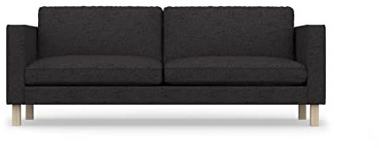 COMFORTLY 3-Sitzer-Sofa-Schonbezug, handgefertigt, kompatibel mit Karlstad-Couch, nur Bezüge (Krone – schwarz)