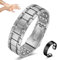 Vicmag 3 x magnetarmband herren, Lymphdrainage Reines Titan Armband ultrastarke Magnete, magnetarmband gesundheit, verstellbares, Einstellwerkzeug und Geschenkbox (Reines Titansilber)