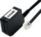 BIGtec Telefon TAE Adapter TAE-F Buchse auf RJ11/RJ14 6P4C Stecker Telefonadapter Adapterkabel Telefon Festnetz Router Modem Splitter Telefonkabel Kabel 0,2m schwarz