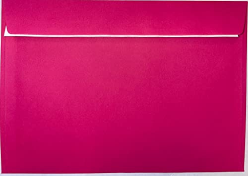 133mm x 184mm envelopes for Greeting Cards Wedding Invitation Crafts Coloured Envelopes - Pack of 15 Envelopes (Fuchsia Pink Peel & Seal)