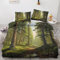 GEDAEUBA Wald Bettwäsche 135x200 Sommer - Naturmotiv Bettbezug 135 x 200 2er Set, Wendebettwäsche und Kissenbezug 80x80, Weiche & Atmungsaktive Mikrofaser Bettwäsche-Sets mit Reißverschluss