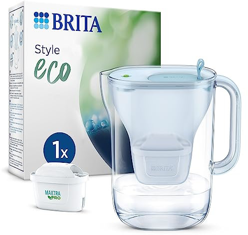 BRITA - Carafe filtrante longue durée - Style Eco Cool - 2,4L - Bleu - Comprend 1 cartouche filtrante MAXTRA PRO ALL-IN-1 - avec Cashback (uniquement en Belgique - jusqu'à 10€ remboursé)