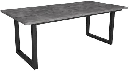 Skraut Home - Table à Manger | Meuble Salle à Manger | 200 | pour 10 Personnes | Meubles de Salon | Style Industriel | Ciment