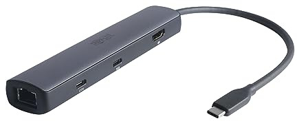 Eaton Tripp Lite 6 in 1 USB C Multiport-Adapter, 8K HDMI, 100W USB C Port PD Lade + 10Gbps Daten, 1Gbps Ethernet, 2 USB 3.2 Ports, Plug and Play für Mac und Windows (U442-DOCK40-6)