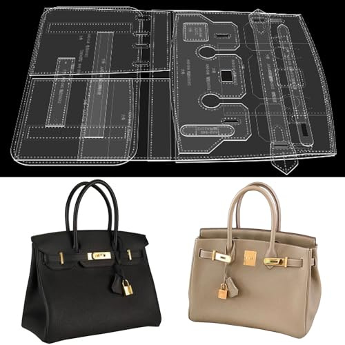 RIVEENY Handbag Acrylic Template Leather Bag Pattern Acrylic Leather Pattern Leather Templates for Women's Handbags, transparently