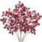 Arborus 3 Stück Künstliche Zweige Herbst Deko 73cm Rot Blätter Kunstzweige Lagerstroemia Künstliche Pflanzen Zweige für Vase Balkon Wohnzimmer Fensterbank Zimmer Büro Hotel Blumen Deko