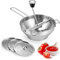 Presse Puree Moulinette Manuelle Moulin À Puree Manuel Moulin À Pommes De Terre Manuel avec 3 Disques, Poignée Antidérapante, en Acier Inoxydable, pour Sauce Tomate, Compote, Purée