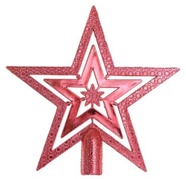 Ciieeo Christmas Tree Star Topper Red Lightweight Treetop Ornament for Use Craftsmanship for Holiday Decoration
