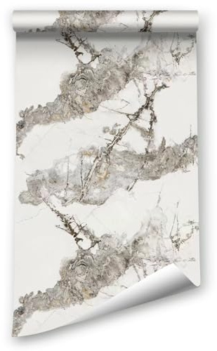 LZH-LP Frosted Marble Wall Paper, 40x1000CM Granite Marble Contact Paper for Countertop Cabinet Furniture Refurbishment Thick Removable Self Adhesive Wallpaper Peel and Stick Vinyl Roll