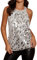 Damen Ärmellose Tank Tops Pailletten Oberteil Bluse T-shirt Rundhals Casual Oberteile Silber Weiß L CL3060S24-02