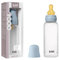 BIBS Baby Bottle 270 ml Natural Rubber Latex Nipple - Anti-Colic, BPA-Free, Round Nipple, Medium Flow, Lightweight & Easy to Clean, Suitable for Newborns 0+ Years - Baby Blue