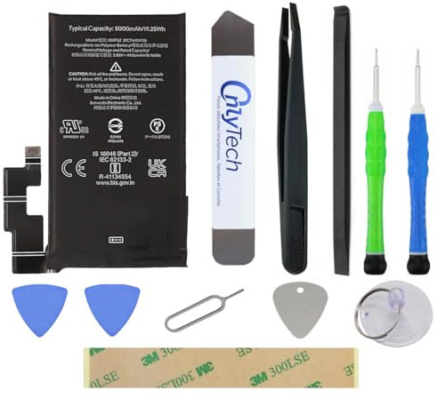 OnlyTech - Kit di riparazione Batteria di ricambio Premium GMF5Z per Google Pixel 7 Pro - 5000mAh - Qualità identica con 10 Strumenti e Adesivo