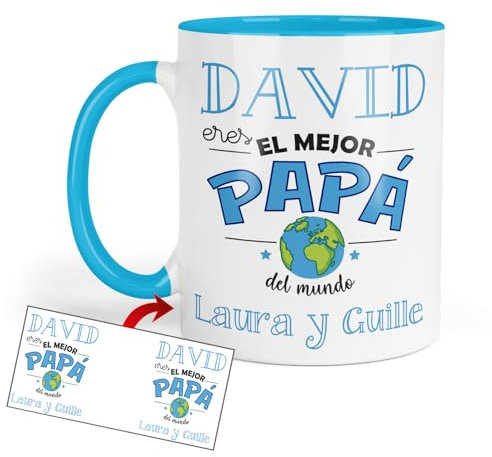 Kembilove Regalos personalizados | Regalos originales para hombre | Idea de Regalo Día del Padre | Regalo hombre | Taza personalizada Caricatura | Tazas originales para regalar (Modelo 6)