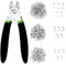 Xiniy Hog Ring Pliers Kit with 270Pcs 3/4in 1/2in 3/8in Galvanized Steel Hog Rings,Hog Ring Pliers Kit for DIY Craft&Bagging