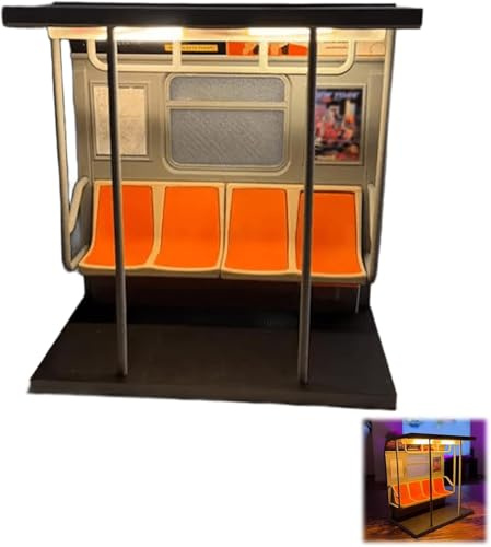 NYC U-Bahn-Lampe – inklusive 3 austauschbaren Postern, 3D-gedruckte LED-Lampe, Vintage New York U-Bahn-Nachtlicht, Retro-Metropolitan-Transit-Stimmungslicht für New York City Liebhaber, Heimdekoration