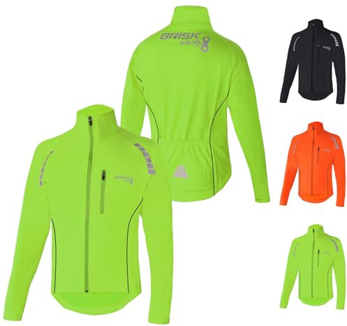Brisk Bike Veste de cyclisme Veste de course à pied respirante ultra légère (Green, XL)