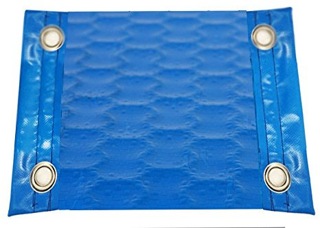 COPERTA TERMICA (COPERTORE TERMICO-COPERTA ISOTERICA-TOLDO PER PISCINA) DA 700 MICRI RINFORZATA CON POLIETILENE CON RINFORZO SUI LATI STRITI + OCCHIELLI IN ACCIAIO INOX (8 x 4 m)