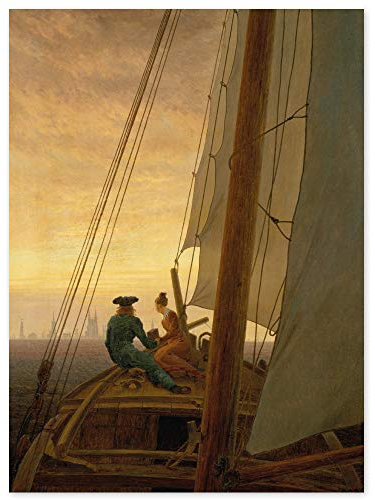 JUNIWORDS Poster, Caspar David Friedrich, Auf dem Segler, 30 x 40 cm