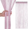 Trimming Shop String Curtains Glitter Fringe Panel Fly Screen Doorway Curtain Closet Window Doors Sequin Sheer Room Divider Tassel for Doorway, Windows, Home Decoration, 200cm x 90cm, Pink