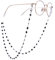 TEAMER Mode bunte Brillenkette Sonnenbrillenband Brillenhalter Kristall Statement Perlen Lesung böhmischen Glasband für Frauen Mädchen (Schwarz - Silber)