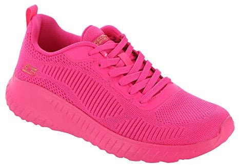 Skechers Damen Sport – Squad Chaos – Face Off, neon pink, 39.5 EU