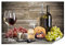 islandburner XXL Poster Wein & Käse Stillleben auf Premium Foto Papier - Fotodruck Wandbild in verschiedenen Formaten für Wohnzimmer, Schlafzimmer oder Küche - Foto-Bild Groß
