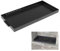 Pearwow Bandeja rectangular para chimenea, tamaño pequeño, 13 pulgadas, ajustable de adelante a atrás, para recoger cenizas, acero galvanizado con soporte de brasas recubierto de polvo, color negro