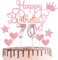 Rose Gold 70th Birthday Cake Topper & Candles - Rose Pink 70 Candles for Cake & Cupcakes