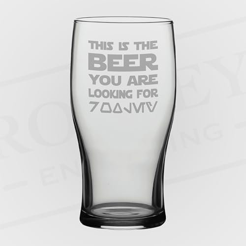 Verre à bière gravé « This Is The Beer You Are Looking For » - Verre à bière Star Wars pour les fans de Star Wars