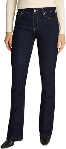 Tommy Hilfiger Damen Jeans Hose Bootcut Stretch, Schwarz (Rinse), 30W/32L
