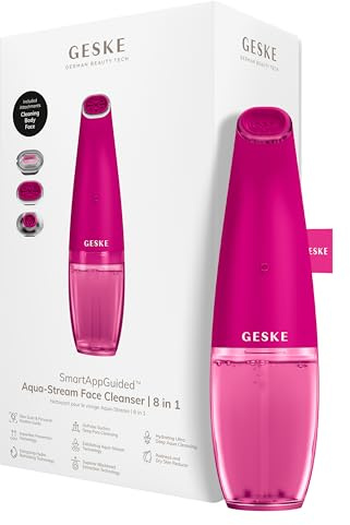 GESKE SmartAppGuided™ Aqua-Stream Face Cleanser | 8 in 1 | Porentiefe Reinigung | Beugt Unreinheiten vor | Reduziert Rötungen & trockene Haut | Verwendung mit der Aqua-Stream Solution