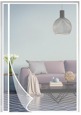 Zanzariera Magnetica Porta Finestra 100x200cm Tenda porta magnetica per zanzariera con telaio completo calamite Chiusura automatica per porte Bianco