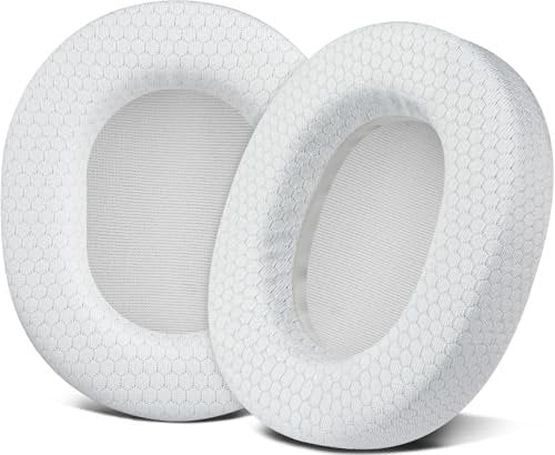 SOULWIT Earpads Replacement for SteelSeries Arctis 1/3/5/Arctis 7/7+/7P/7P+/7X/7X+/9/9X/Pro/Prime(Do Not Fit Any Arctis Nova) Headset, Ear Pads Cushions with High-Density Foam (White)