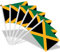 AhfuLife Petit Drapeau Jamaique - 15Pcs Mini Drapeaux Jamaïque avec Poteau Solide Blanc de 30cm pour Décor Jardin Bar Euro Football Match Coupe du Monde Célébration Fête Nationale