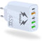 SoloZar 65 W Multi-Port Dual PD&QC Charger Adapter 5 Port PD3.0 QC3.0 Compatibile con iPhone Series, Earphones, Smart Watch, Samsung Galaxy, Xiaomi, Huawei, Google Pixel, Cavo non incluso