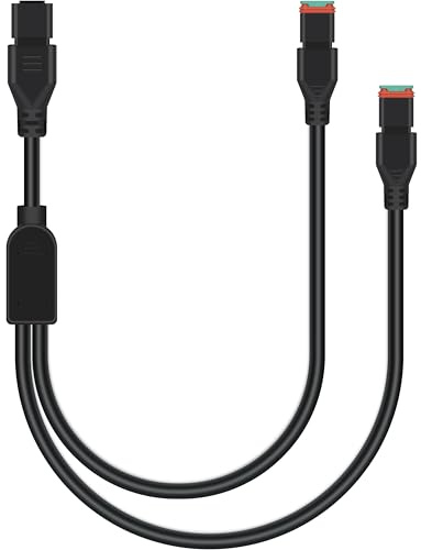 SUFEMOTEC 2 in 1 2FT Universeller Splitter Kabelbaum Verlängerung Kit, 16AWG 2-Pin Plug & Play DT Stecker Adapter für LED Light Bar, LED Pods, Fahrlicht & Arbeitslicht