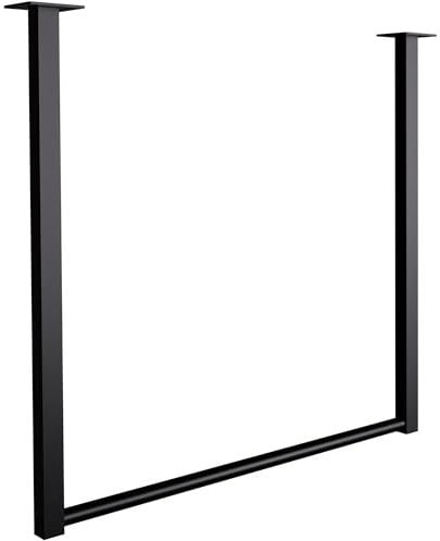 CLP Barra de Colgar Fenton I Barra de Colgar para Montaje en Techo I Barra de Colgar de Metal I para pasillos, armarios y dormitorios, Tamaño:60x60 cm