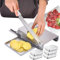 YTBHSHXZ, Affettatrice for alimenti professionale con spessore regolabile | Leva estesa - 35 cm - Manico in lega di alluminio