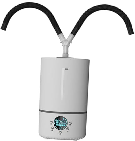 Fzaqwen Luftbefeuchter für Reptilien, 4 Liter Nebelmaschine, Geräuschlos, für Haustiere, Ideal für Frösche, Schlangen Und Farne, mit EU Adapter, Doppelrohre