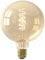 CALEX LED Lampe E27, G125, Spiralförmig Filament, Vintage Gold, 2100K Warmweiß Licht, dimmbar