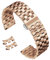 BINLUN Edelstahl Uhrenarmband Poliert Metall Uhrenarmbänder 18mm 19mm 20mm 21mm 22mm 24mm Smartwatch Ersatzarmband für Herren Damen Metallarmband mit Geraden und Gebogenen Ende (Roségold, 22mm)