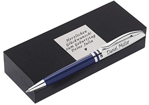 Pelikan Kugelschreiber mit Wunschgravur als Geschenk Wunschsymbol inkl Geschenkverpackung Kugelschreiber Jazz Classic K35 Dunkelblau FS PS13